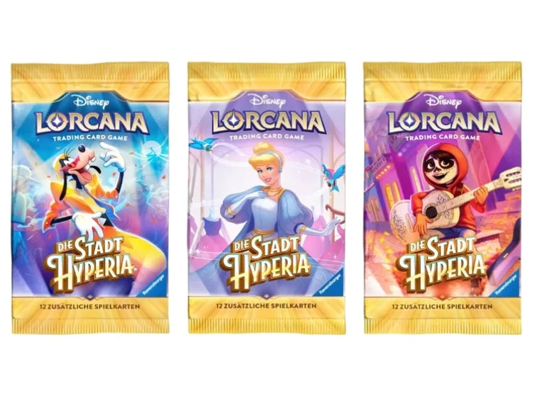 Disney Lorcana Sammelkarten auf Deutsch und Englisch
